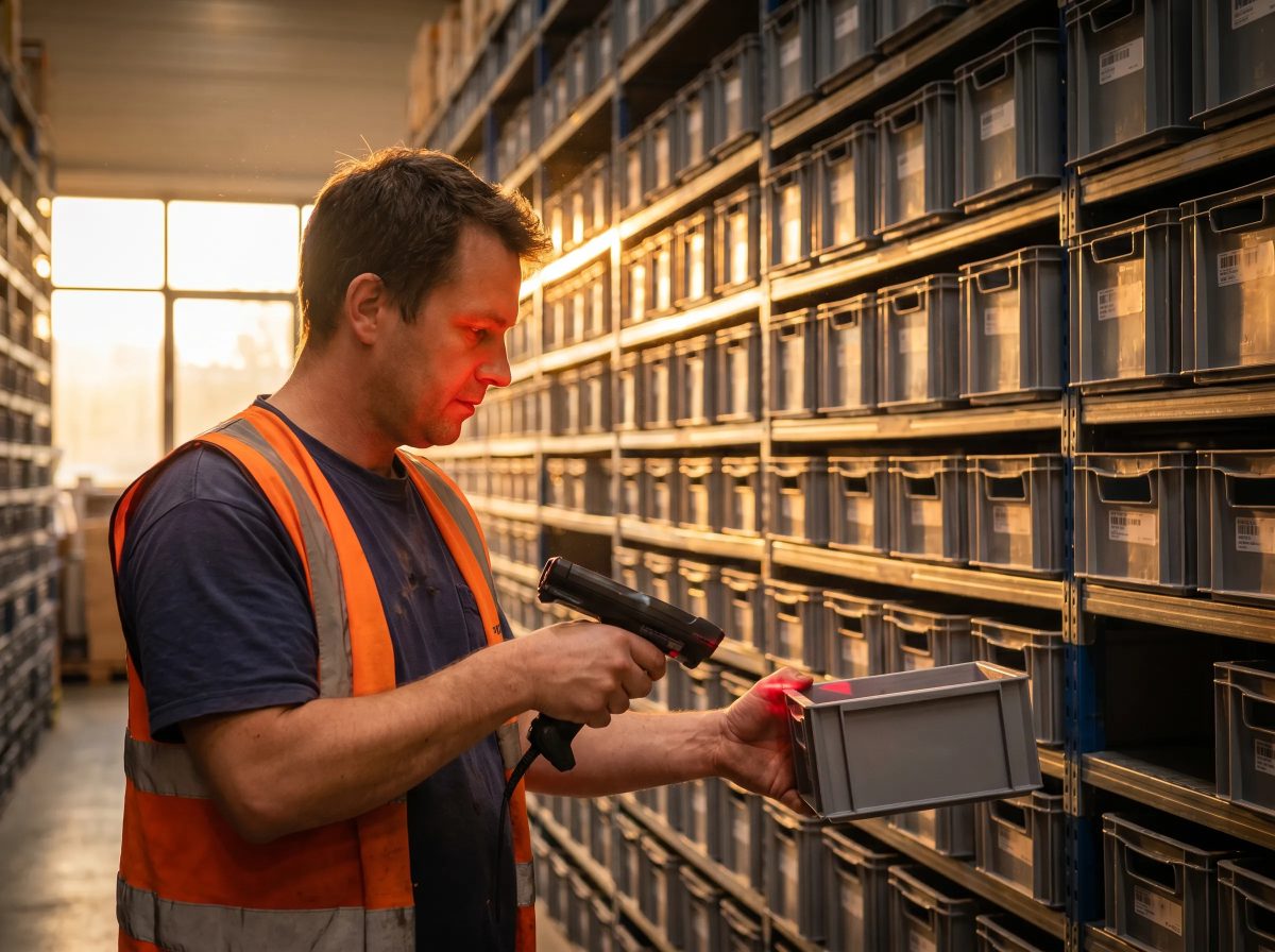 Associate scanning a storage bin