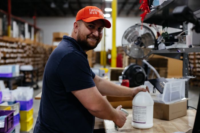 Products being picked for a custom kit