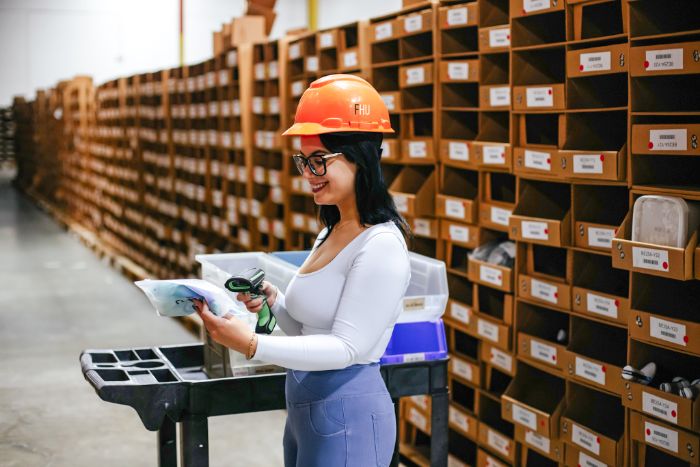 Warehouse team preparing an urgent project